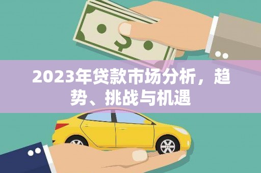 平安2023年贷款市场分析，趋势、挑战与机遇