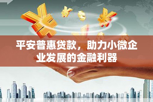 平安普惠贷款，助力小微企业发展的金融利器