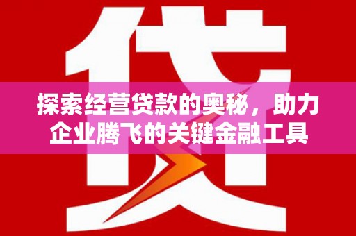 平安探索经营贷款的奥秘，助力企业腾飞的关键金融工具