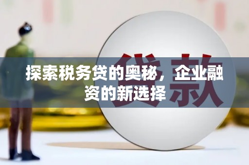 平安探索税务贷的奥秘，企业融资的新选择