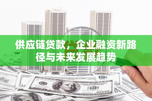 平安供应链贷款，企业融资新路径与未来发展趋势
