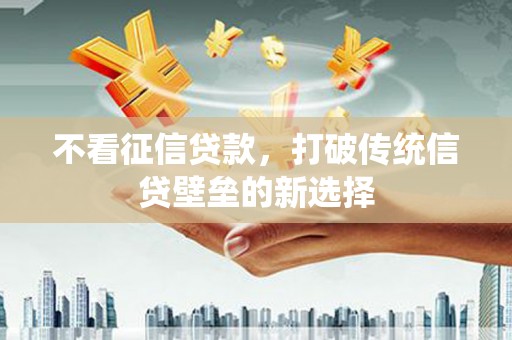 平安不看征信贷款，打破传统信贷壁垒的新选择