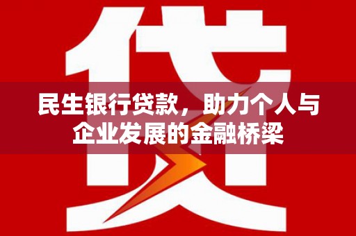 平安民生银行贷款，助力个人与企业发展的金融桥梁