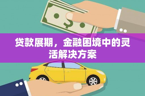 平安贷款展期，金融困境中的灵活解决方案