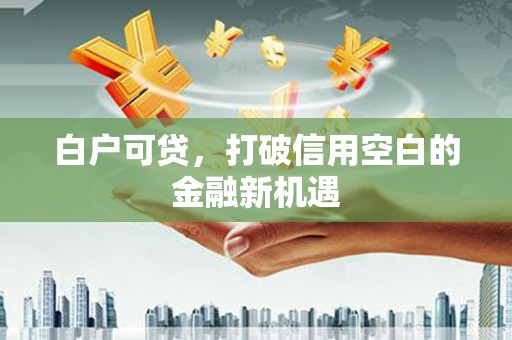 平安白户可贷，打破信用空白的金融新机遇