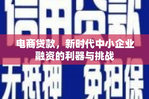 平安电商贷款，新时代中小企业融资的利器与挑战