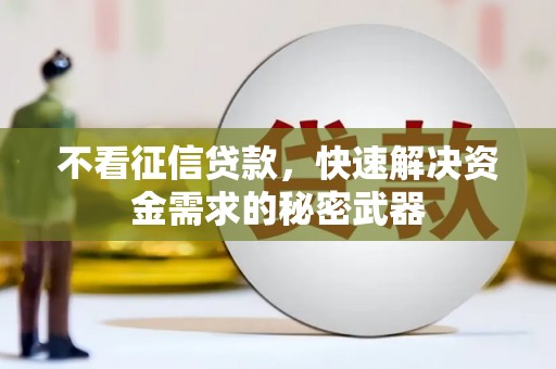 平安不看征信贷款，快速解决资金需求的秘密武器