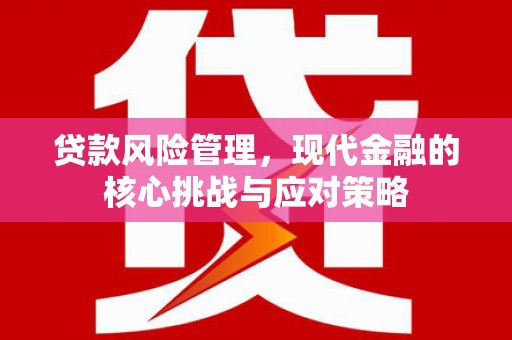 平安贷款风险管理，现代金融的核心挑战与应对策略