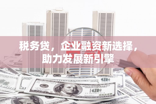 平安税务贷，企业融资新选择，助力发展新引擎